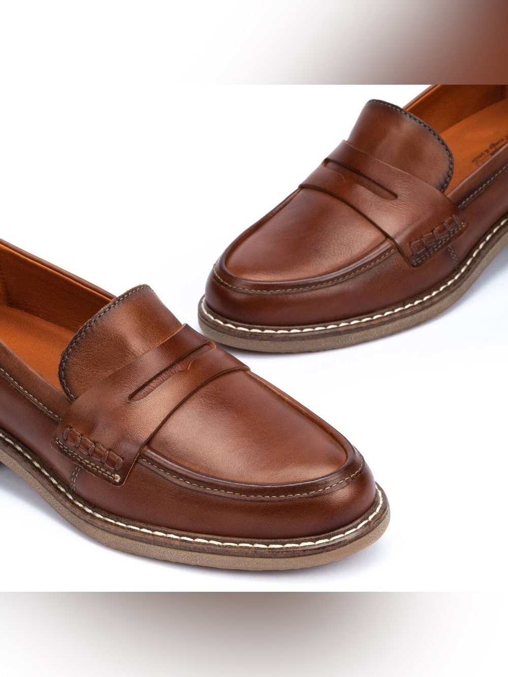PIKOLINOS Aldaya Women’s Penny Loafers in Brown Cuero - Size 39 8.5 - Picture 9 of 12
